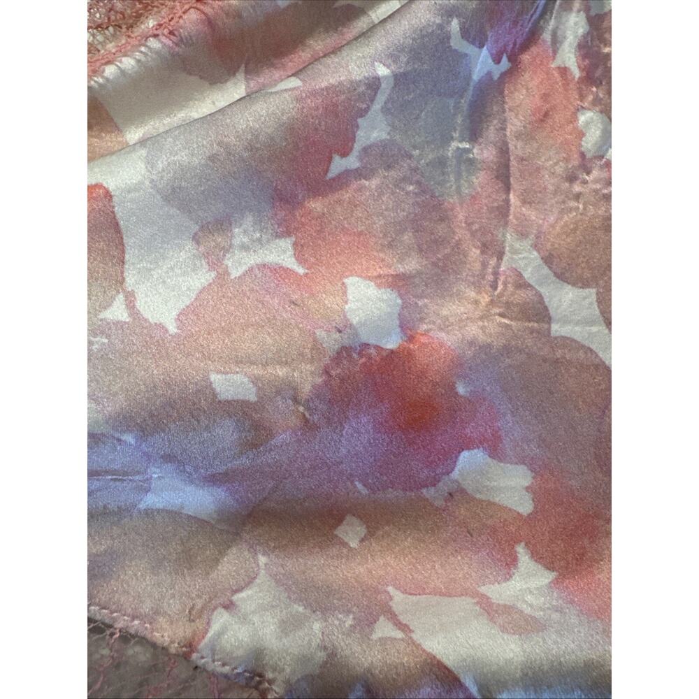 Naked Princess Women’s Silk Ella Romper Lingerie Pink Petal Print Silk Lace READ - Picture 8 of 11